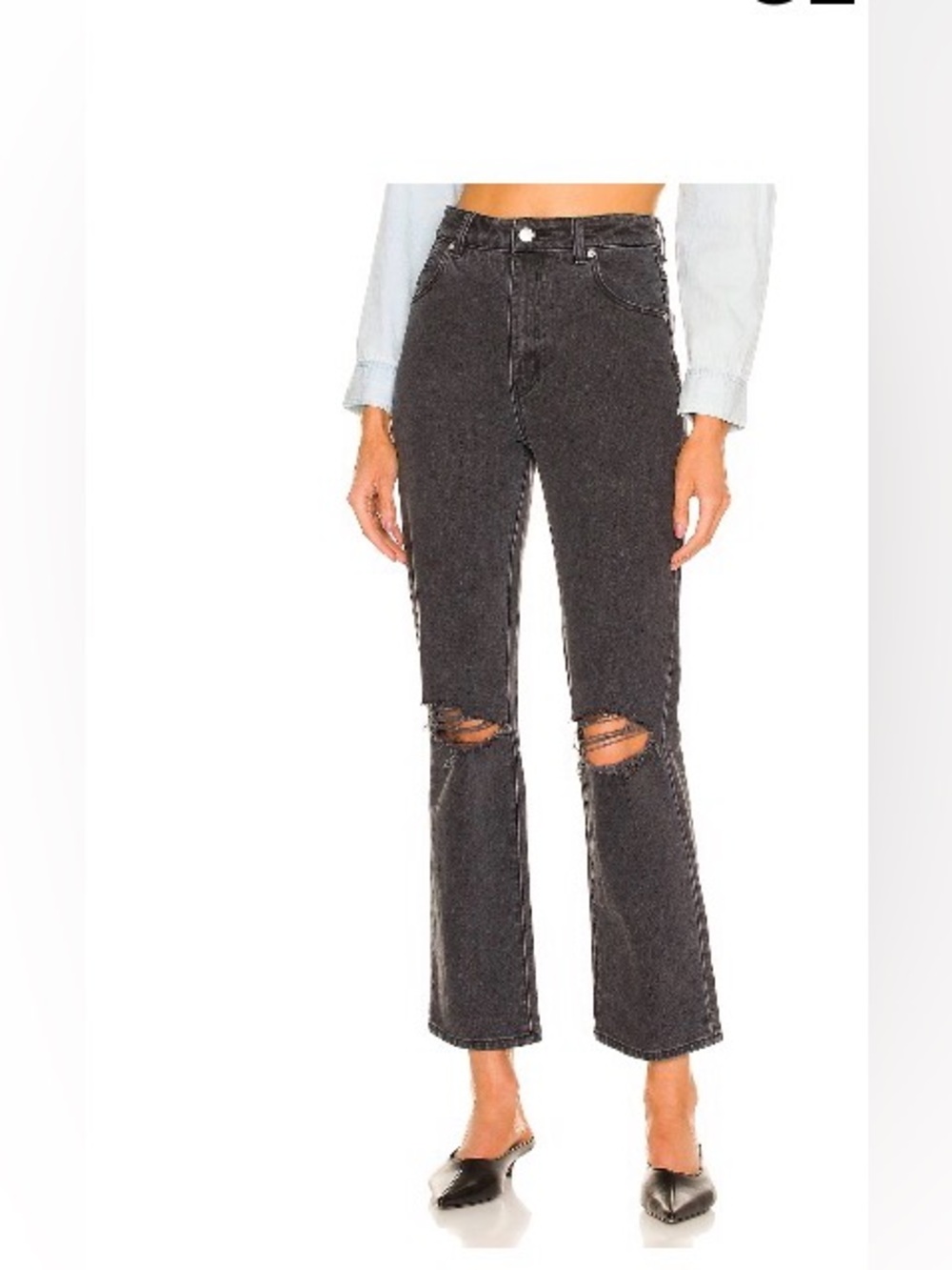 ROLLA'S Black Washed Straight Denim Jeans